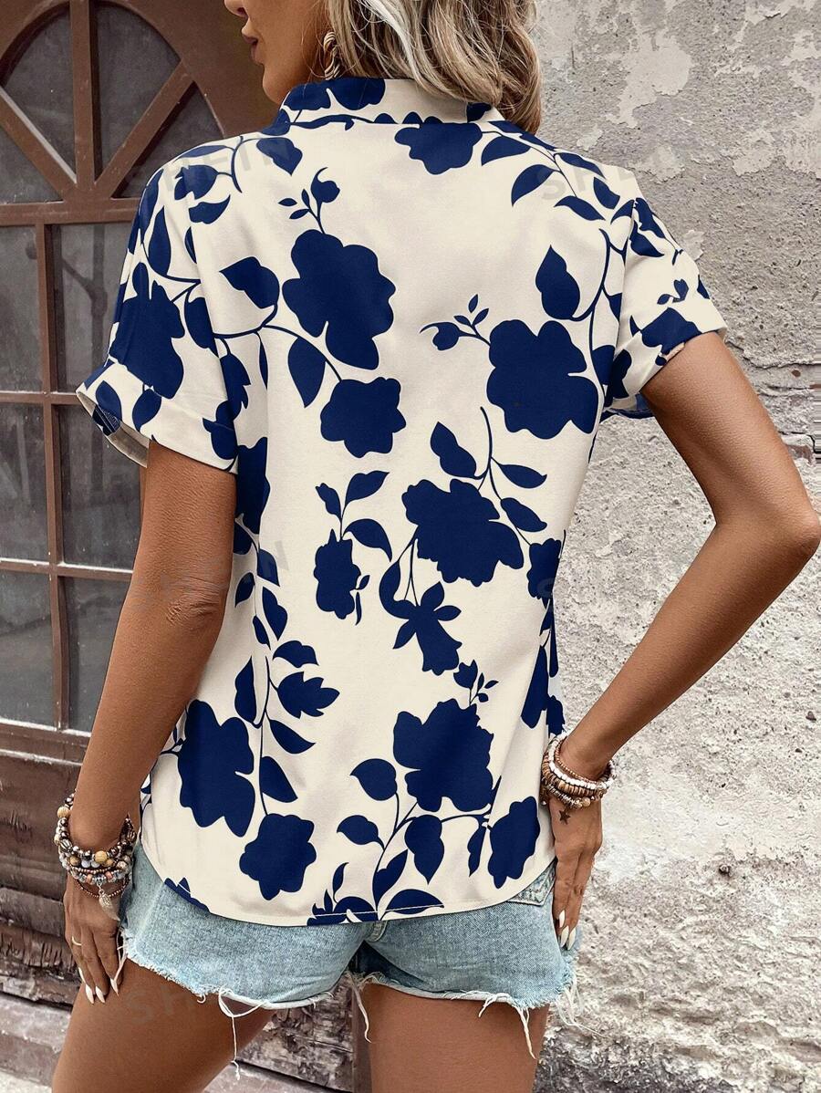 Alonic Women's Printed Regular Fit top Shirts