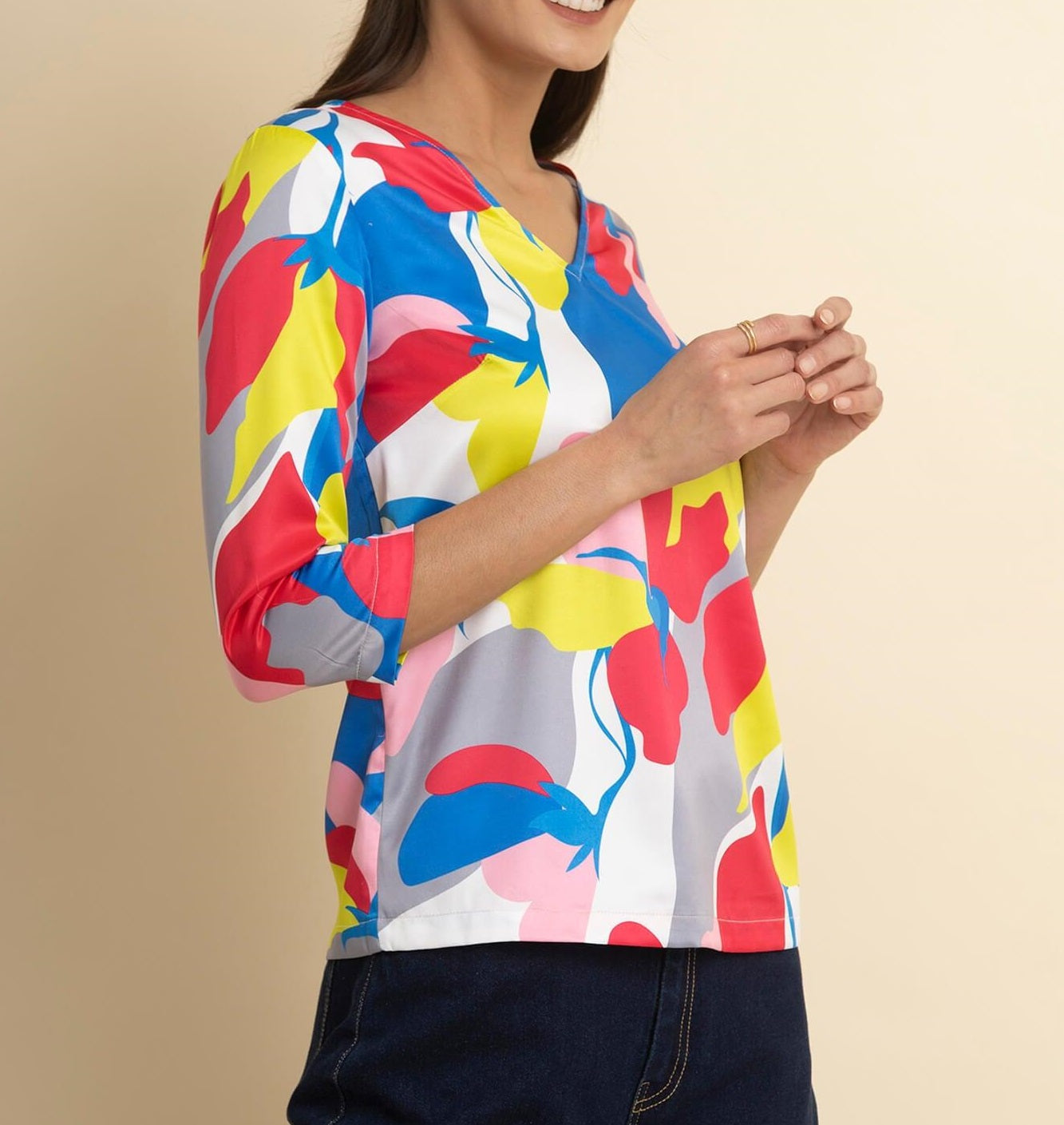 Alonic Fab Multi color Top For Girls And Women