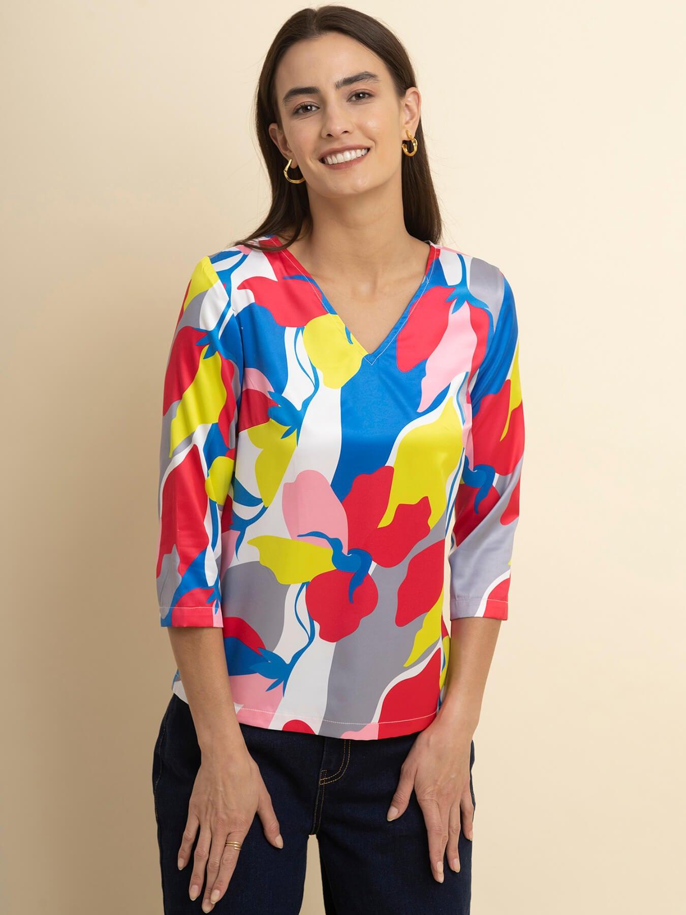 Alonic Fab Multi color Top For Girls And Women